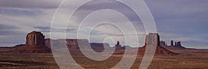 Panorama view of Monument Valley