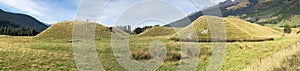 Panorama view mound formations New Zealand