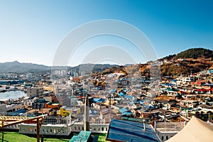 Panorama view of Mukho Nongoldam-gil village in Donghae, Korea