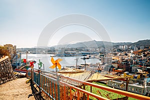 Panorama view of Mukho Nongoldam-gil village in Donghae, Korea