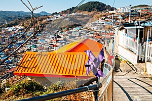 Panorama view of Mukho Nongoldam-gil village in Donghae, Korea