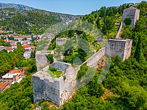 Panorama view of the old town of Stolac in Bosnia and Herzegovin