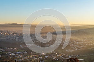 Panorama view of Ourense in Galicia