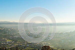 Panorama view of Ourense in Galicia