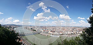 Panorama view over Budapest