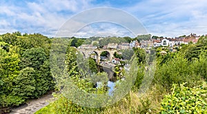 A panorama view over the town of Knaresborough in Yorkshire, UK