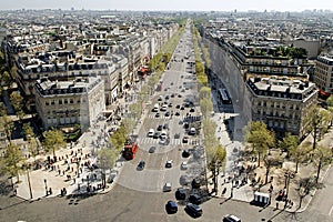Panorama View of Paris, Champs-Ãâ°lysÃÂ©es photo