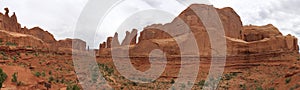 Panorama View of Park Avenue, Arches National Park