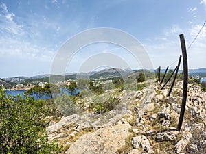 Panorama from the View point Mirador de Cap Andritxol in Camp de Mar, Mallorca, Balearic island, Spain