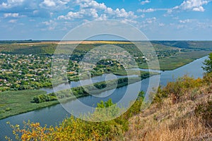 Panorama view of Popencu village in Moldova