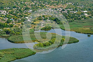Panorama view of Popencu village in Moldova