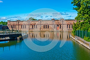 Panorama view of power plant in Swedish town Trollhattan