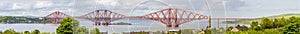 A panorama view of the Railway bridge over the Firth of Forth, Scotland