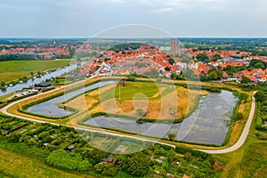 Panorama view of Ribe castle in Denmark
