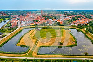 Panorama view of Ribe castle in Denmark