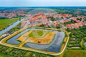 Panorama view of Ribe castle in Denmark