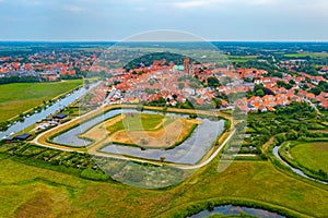 Panorama view of Ribe castle in Denmark