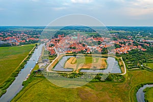 Panorama view of Ribe castle in Denmark