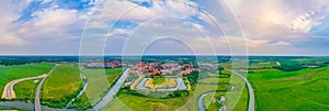 Panorama view of Ribe castle in Denmark