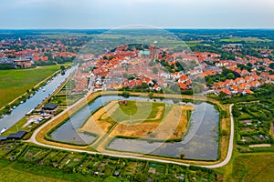 Panorama view of Ribe castle in Denmark