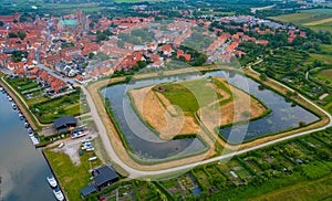 Panorama view of Ribe castle in Denmark