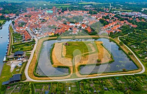 Panorama view of Ribe castle in Denmark