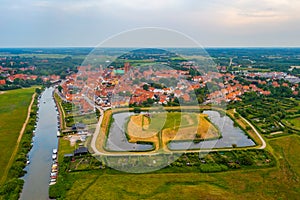 Panorama view of Ribe castle in Denmark