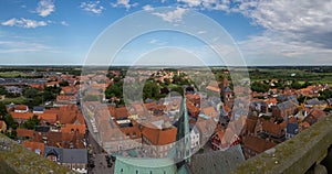 Panorama view of Ribe, Denmark