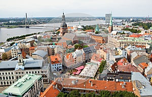 The panorama view of Riga photo