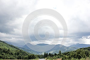 Panorama view of romanian mountains. Transfagarasan