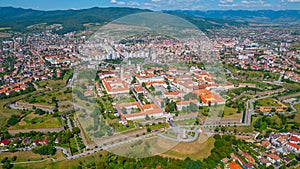 Panorama view of Romanian town Alba Iulia