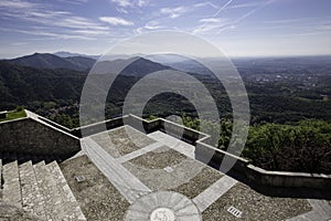 Panorama view from Sacro Monte in Varese, north of Italy