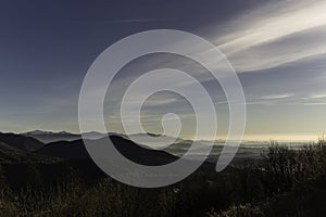 Panorama view from Sacro Monte in Varese, north of Italy