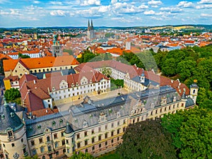 Panorama view of Saint Emmeram palace in German town Regensburg