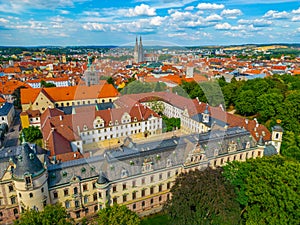 Panorama view of Saint Emmeram palace in German town Regensburg