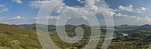 Panorama view from Skalky point over Labe river