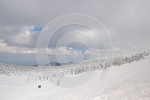 panorama view of snow monster on Mt.Zao