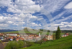 Panoramatický pohľad na mesto Spišské Podhradie, Slovensko