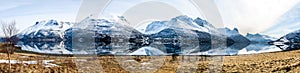 Panorama view - Springtime in the Lyngen Alps, Norway photo