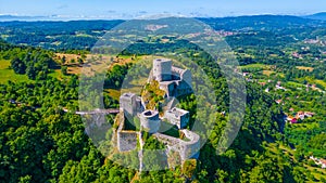 Panorama view of Srebrenik Fortress in Bosnia and Herzegovina