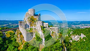 Panorama view of Srebrenik Fortress in Bosnia and Herzegovina