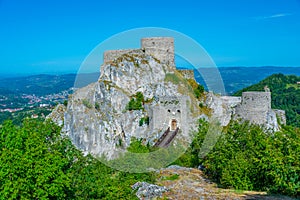 Panorama view of Srebrenik Fortress in Bosnia and Herzegovina