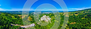 Panorama view of Srebrenik Fortress in Bosnia and Herzegovina