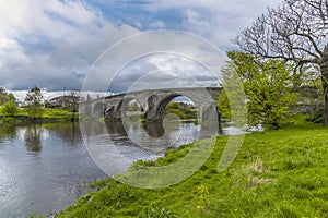 A panorama view of the Stirling old bridge