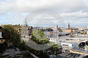 Panorama View of Stockholm Old Town Buildings in Sweden