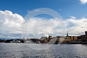 Panorama view of Stockholm skyline in Gamla stan, Sweden