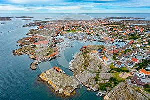 Panorama view of Swedish town Kungshamn