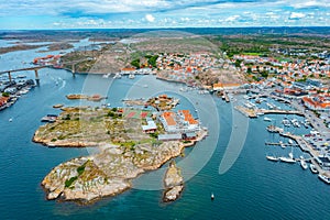 Panorama view of Swedish town Kungshamn