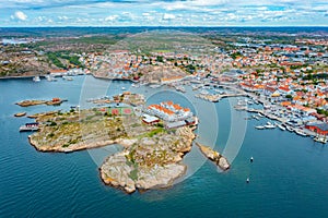 Panorama view of Swedish town Kungshamn