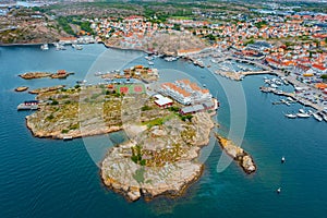 Panorama view of Swedish town Kungshamn